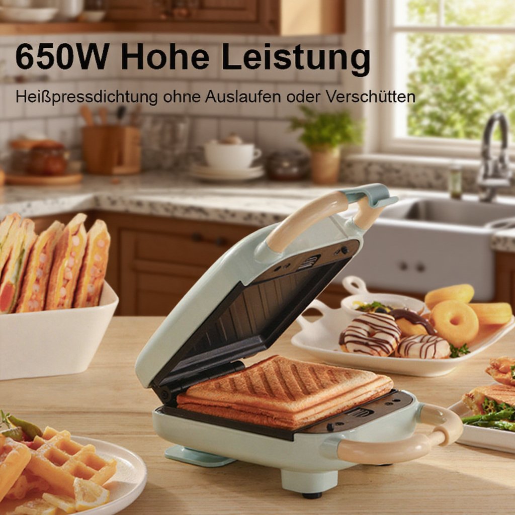 3-in-1 Multifunktions-Sandwichmaker für leichte Mahlzeiten