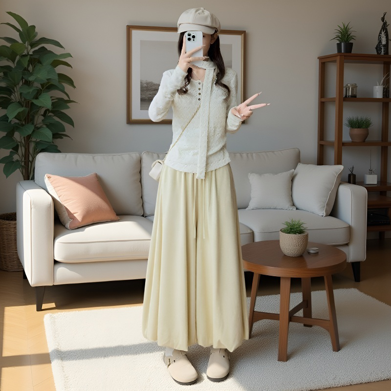 찹쌀 니트 치마바지