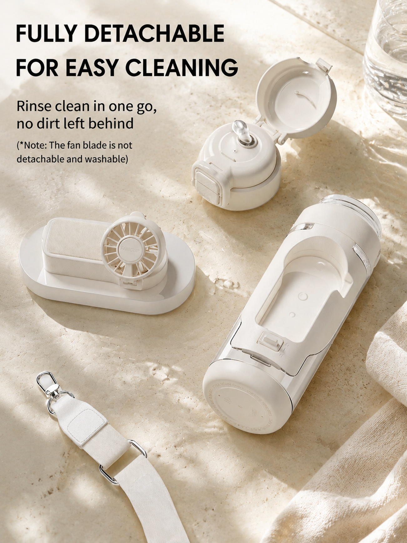 Hydration bottle with cooling fan feature