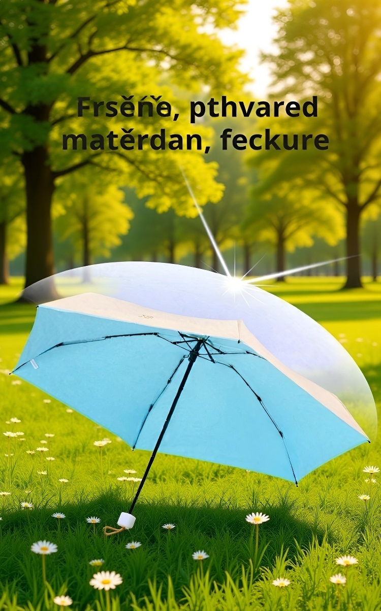 Lehký slunečník ideální na cesty a výlety