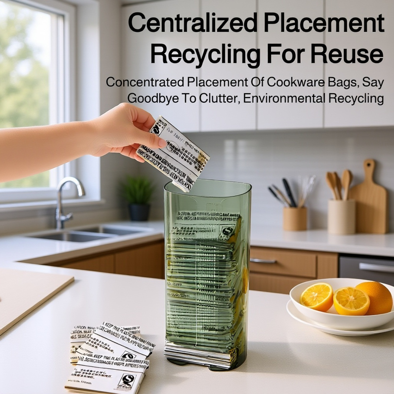 Transparent Wall-mounted Trash Bag Storage Box & Underwear Organizer Rack (No Drilling Required)