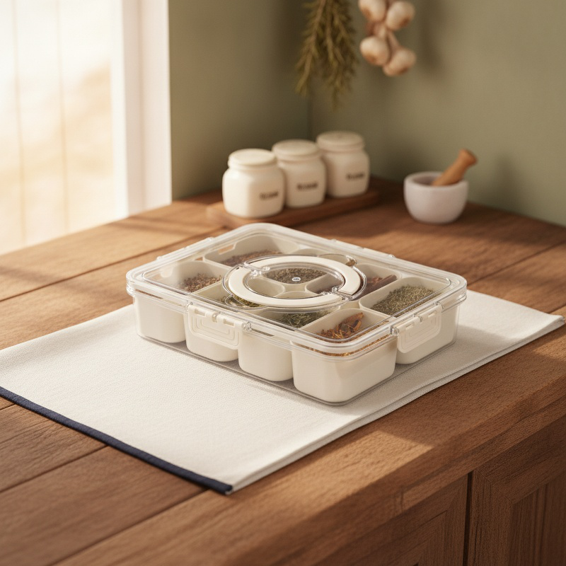Transparent Freshness Portable Seasoning Box