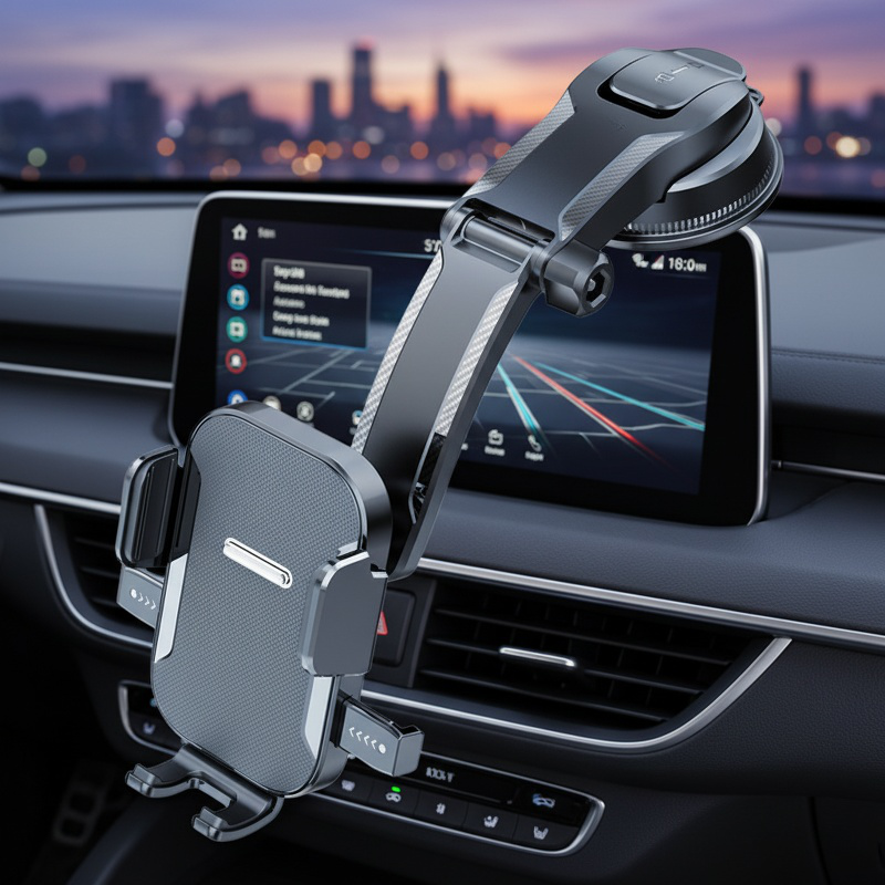 Handyhalter fürs Auto, Saugnapf mit automatischer Sperre, für Armaturenbrett und Luftauslass