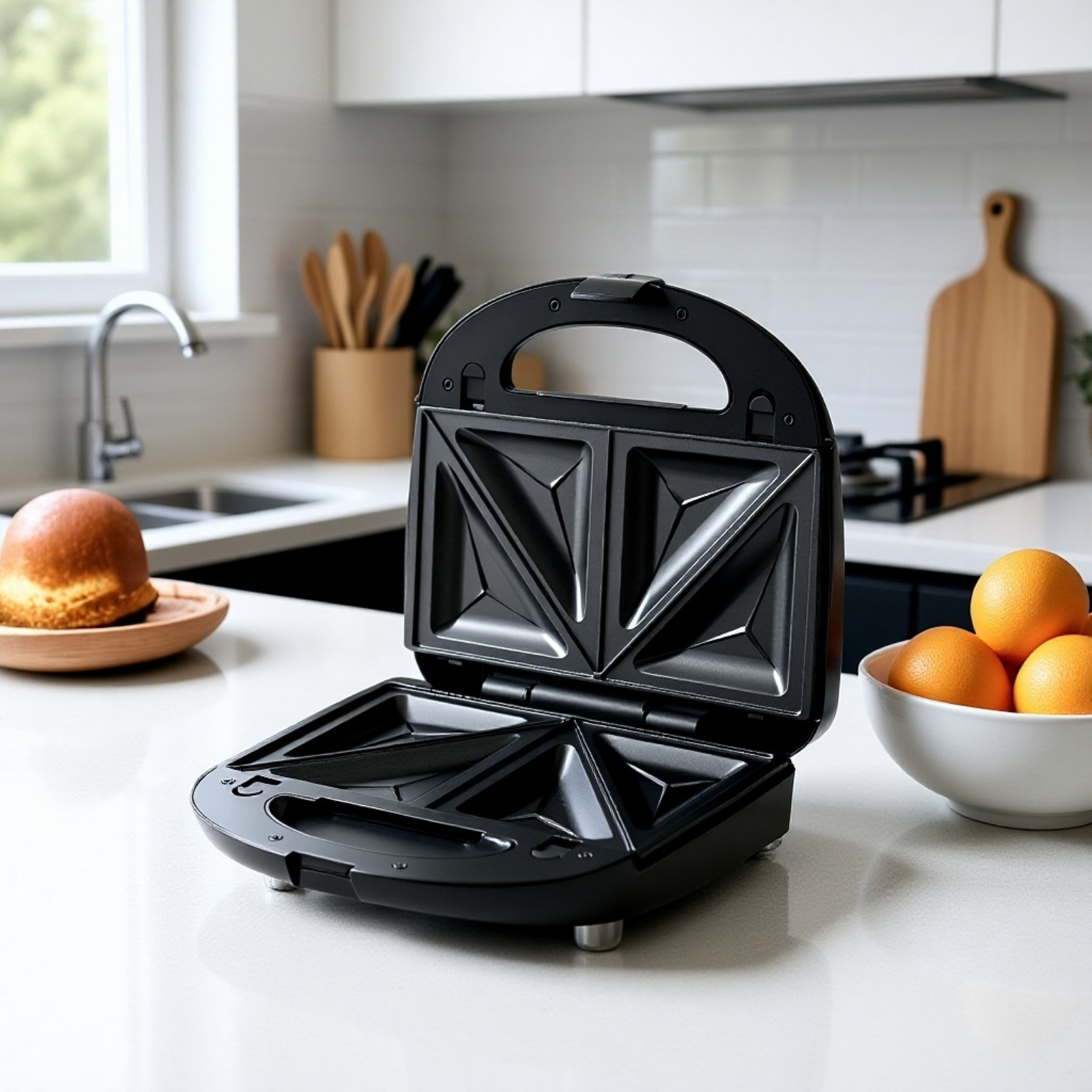 Máquina de desayuno todo en uno, sandwichera y tostadora