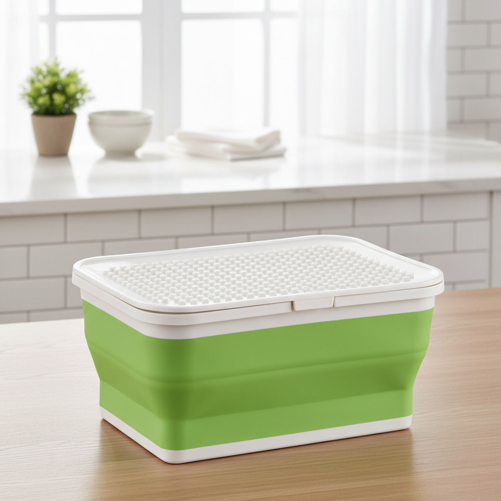 Foldable Toy Storage Box with Lid for LEGO and Tomica