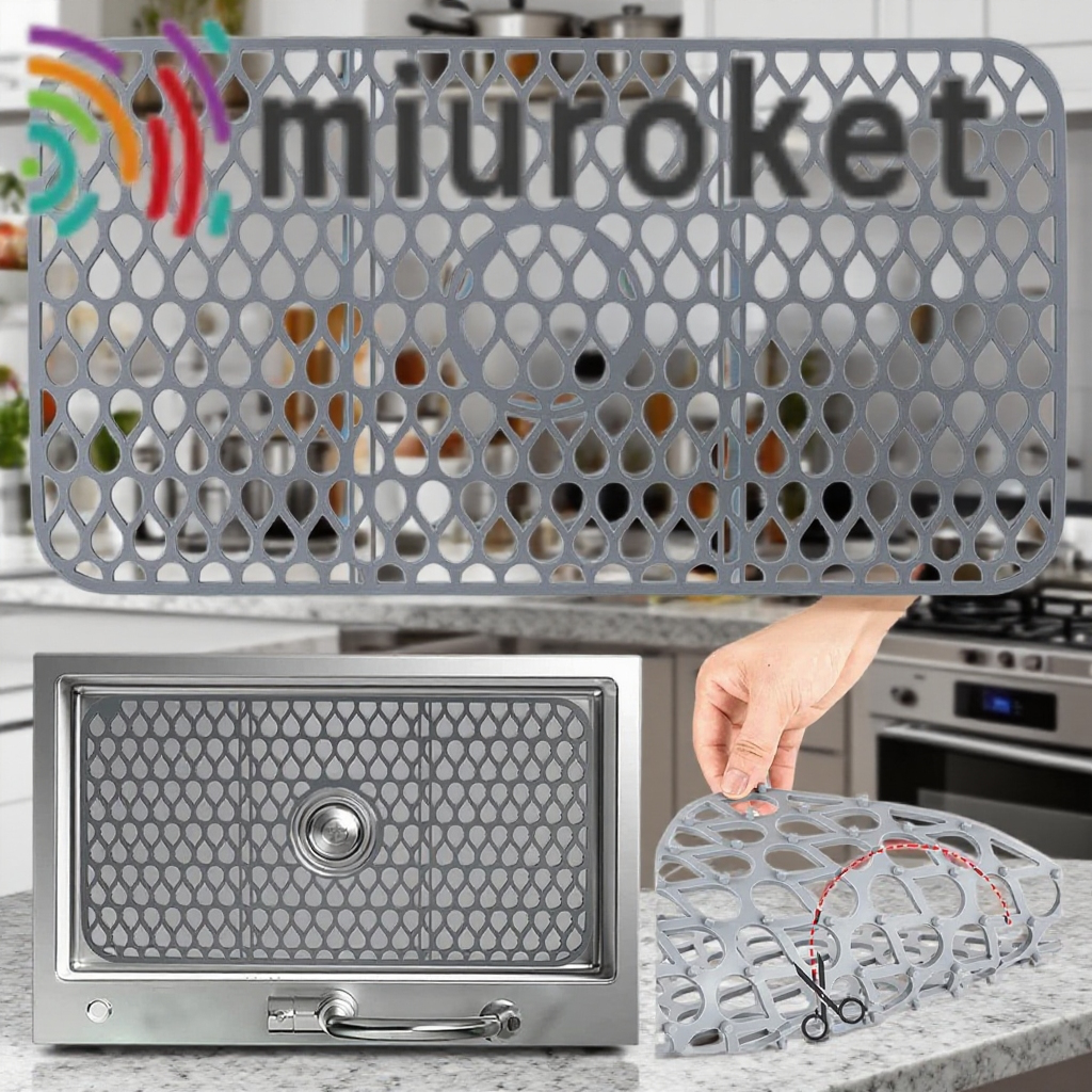 シリコンシンクマット 水切り・断熱・滑り止め機能付き