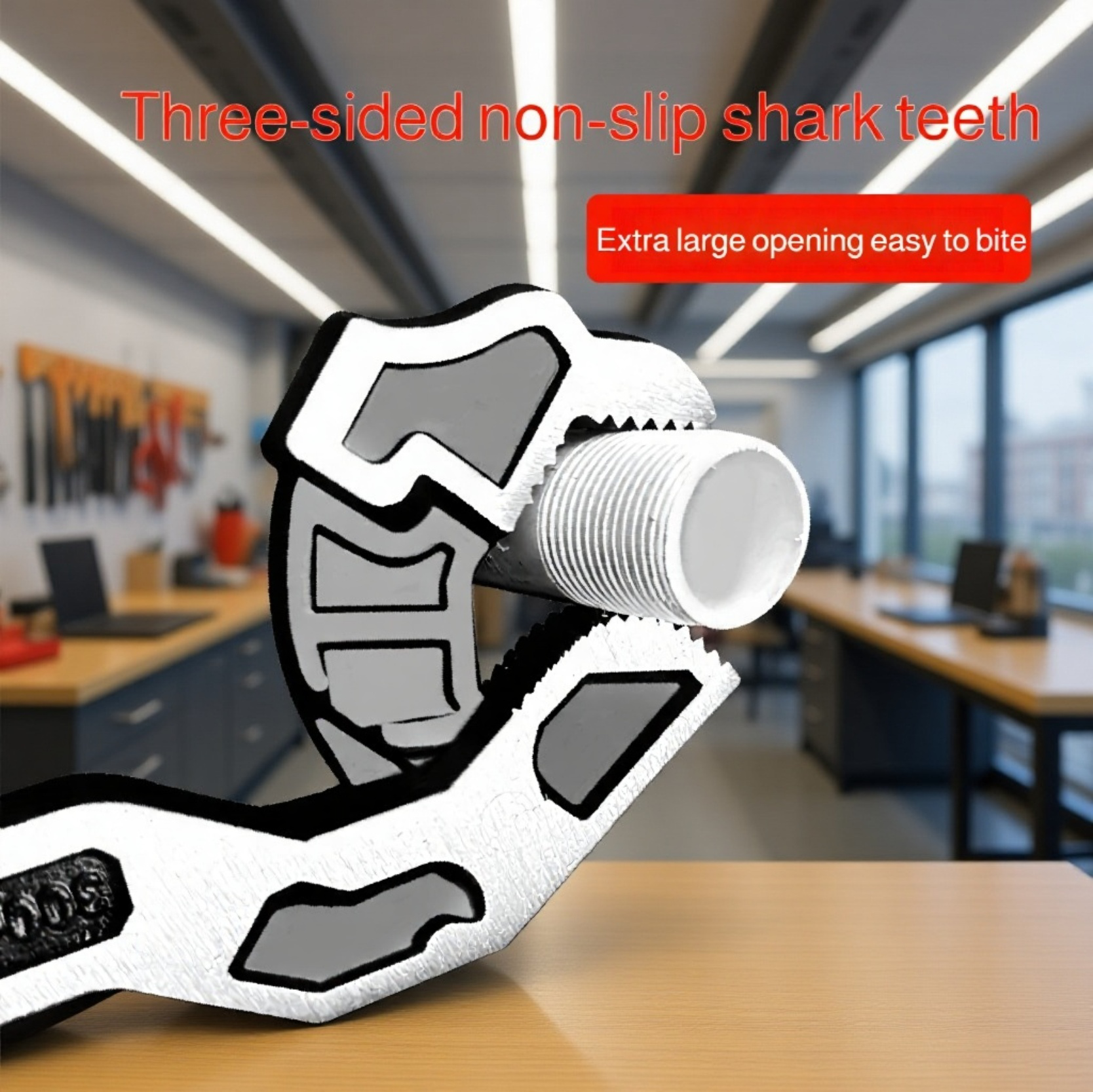 Adjustable Self-Locking Repair Wrench for Large Nuts