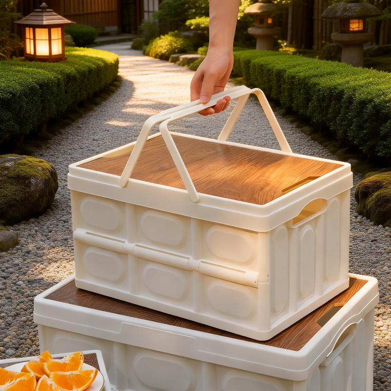 Caja portátil para guardar ropa, almacenamiento para camping y coche