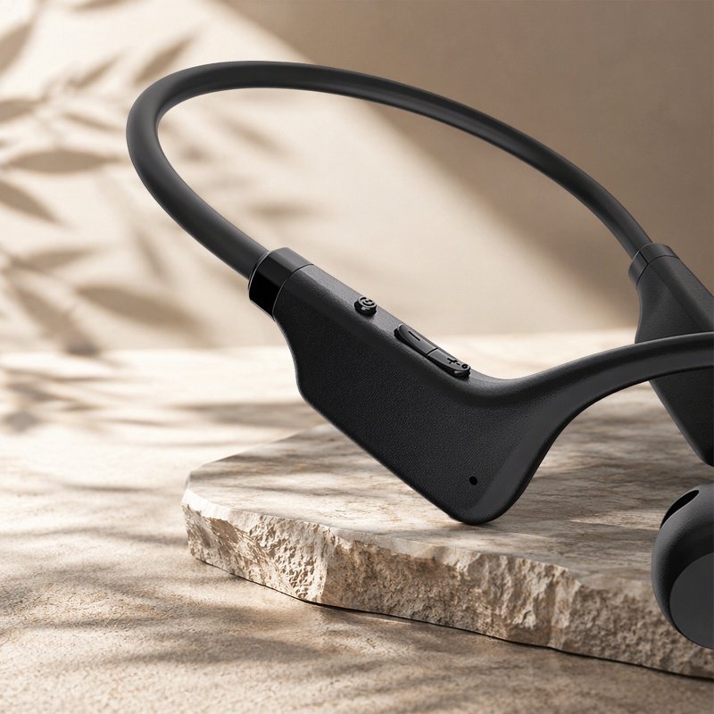 Bluetooth Bone Conduction Neckband Headset with Built-in TF Card Slot