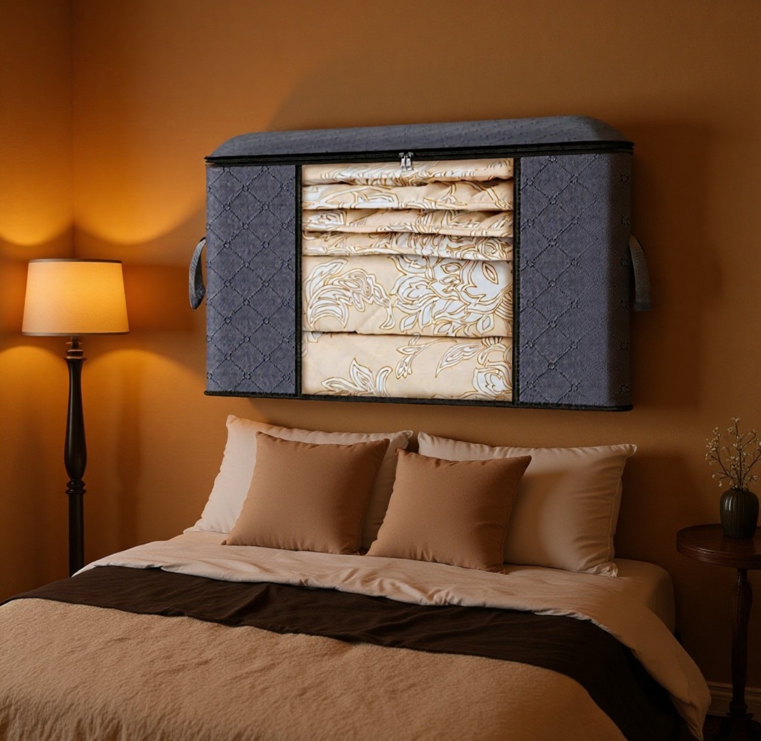 Large Storage Box for Clothes and Blankets with Lid and Handles