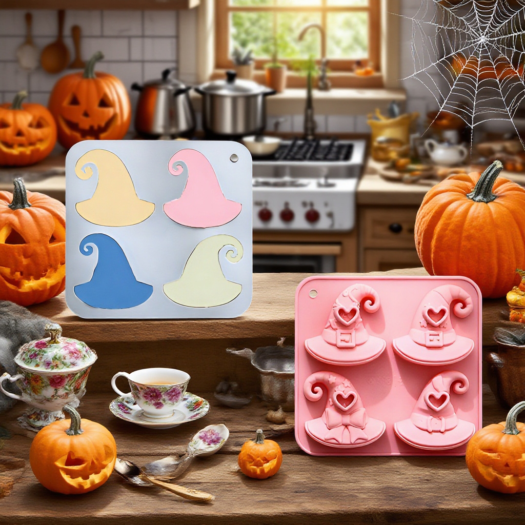 アイスキューブ型としての魔女帽子シリコン型