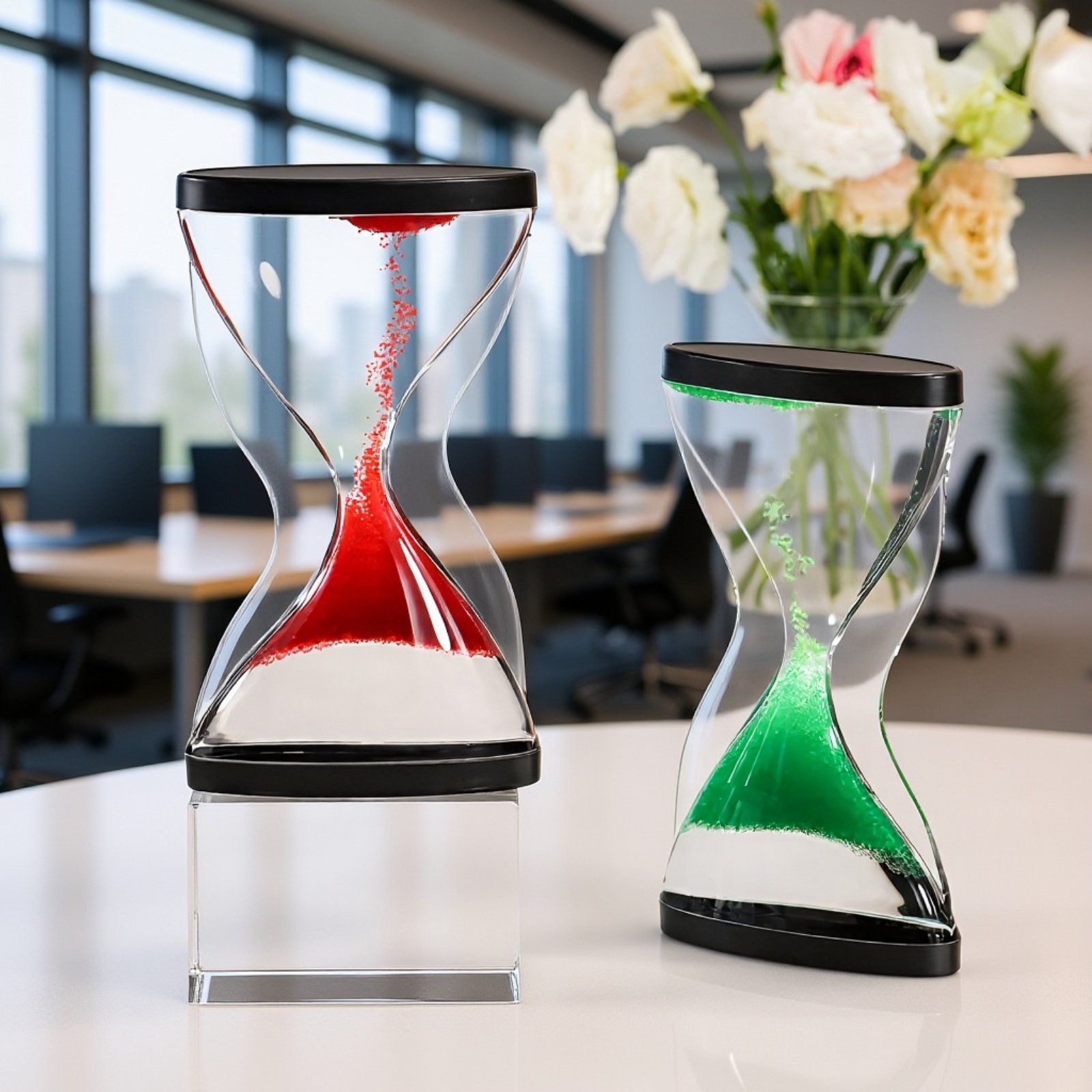 上昇する砂時計タイマー