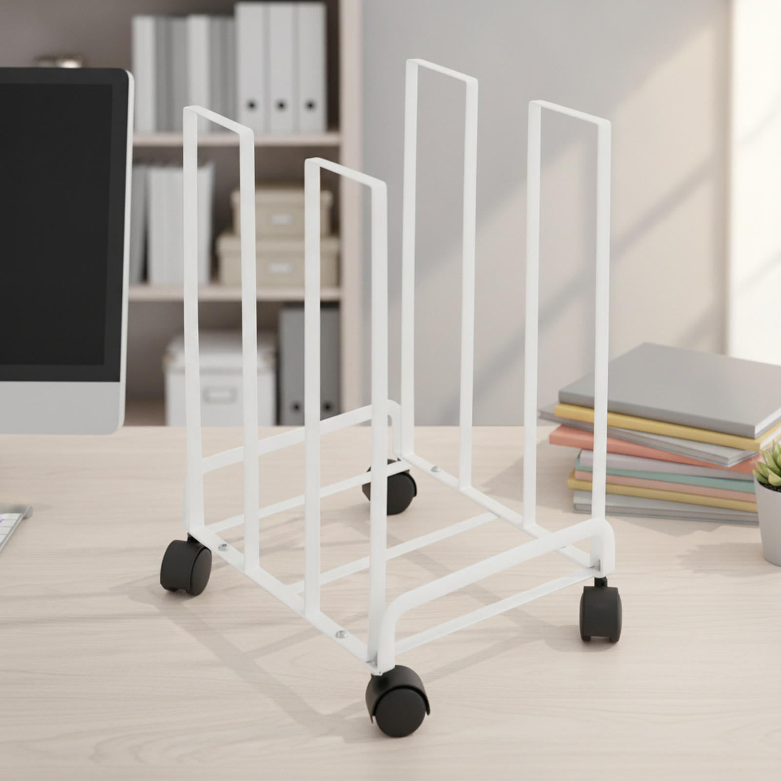 Movable Cardboard Organizer Rack