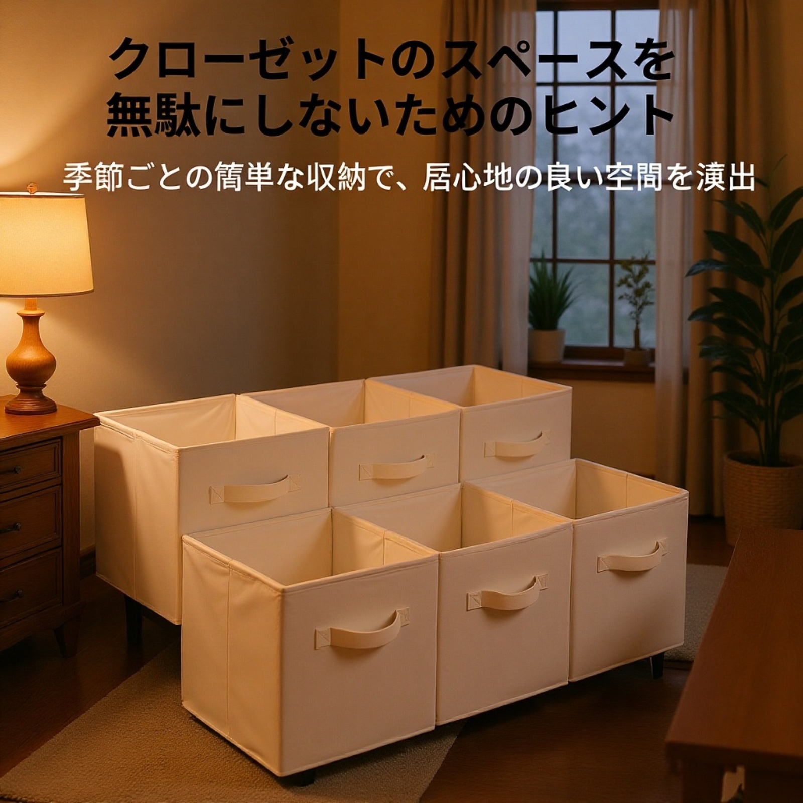 持ち運び簡単な布製収納ボックス