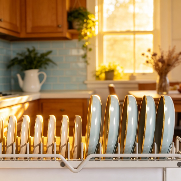 Estante para platos con diseño moderno y funcional