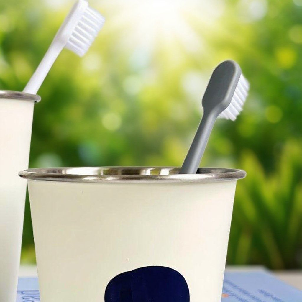 加厚不銹鋼情侶牙刷杯