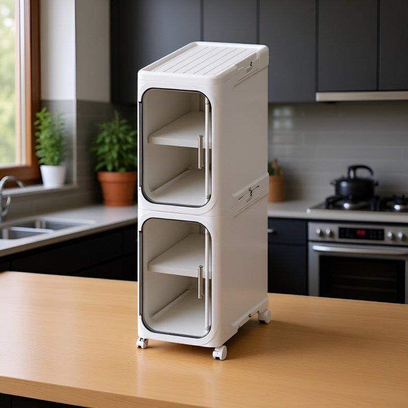 Armario plegable para baño doméstico con diseño estrecho