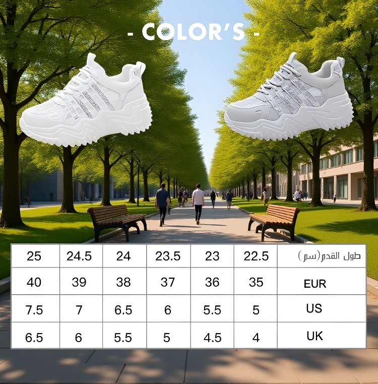 حذاء نسائي صيفي كاجوال مرصع بأحجار الراين مع علوي شبكي ونعل سميك