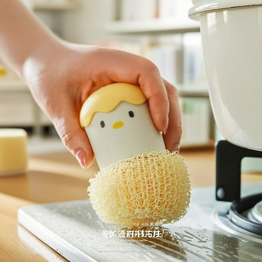 Creative Eggshell Chicken Fiber Cleaning Brush