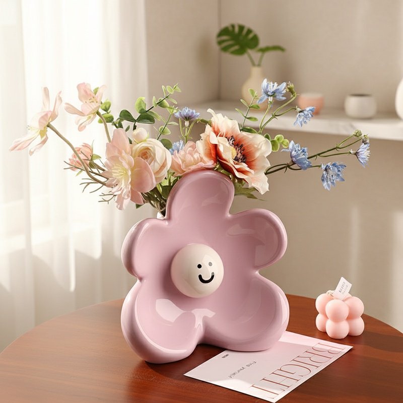 Creative Smiling Ceramic Vase