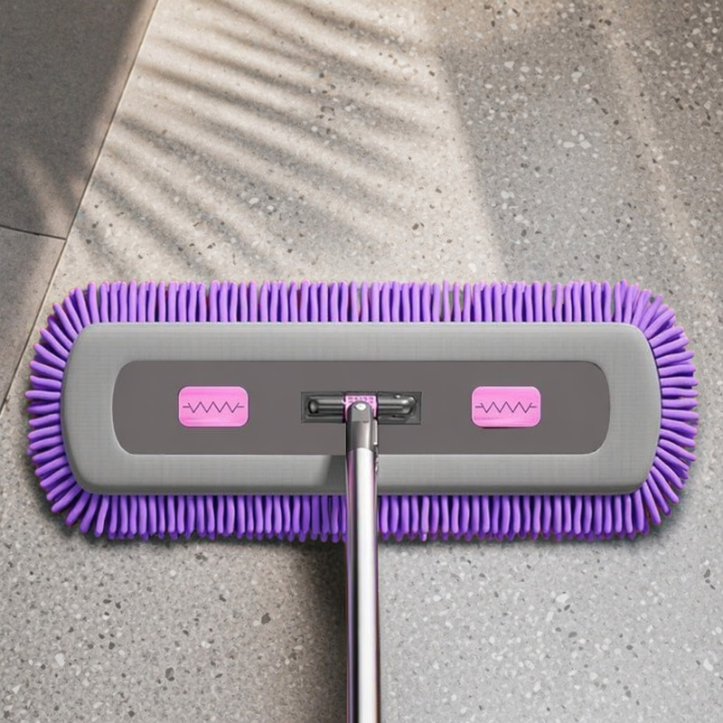 Handwaschfreier Flachmopp mit Clip-Tuch Groß Nass-Trocken