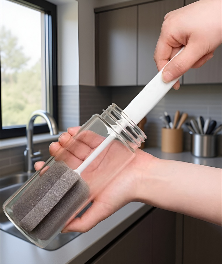 窓の隙間掃除に特化したブラシ