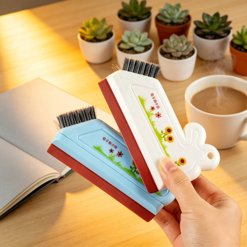 Cepillo limpiador de vidrios para baño, limpiador mini manual para lavabos y mesas