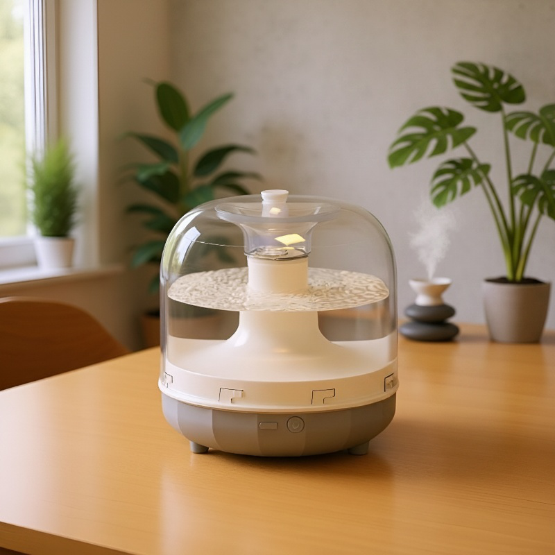Humidificador silencioso de gran niebla para dormitorio, purificador de aire apto para embarazadas
