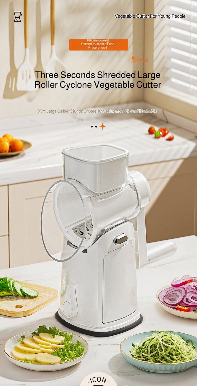 Multifunkční kráječ zeleniny na kuchyňské lince