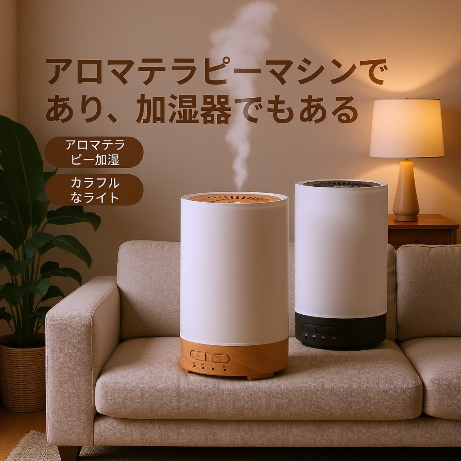 新しいナイトライト加湿器