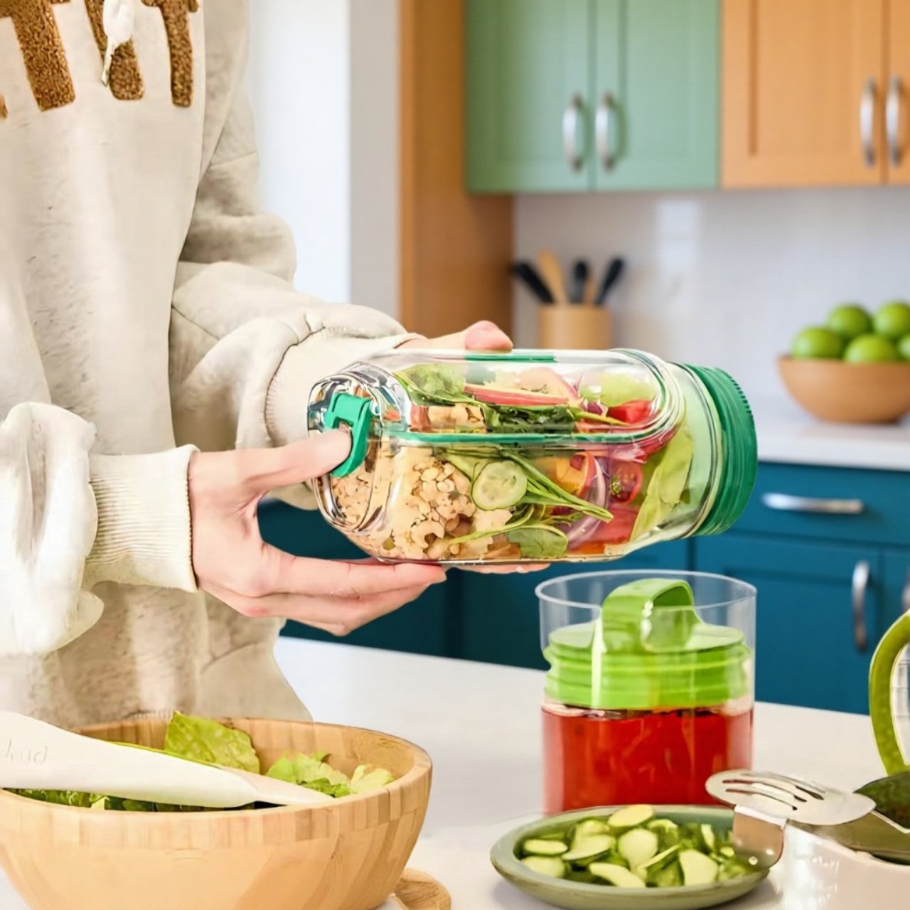 주방용 휴대용 샐러드 볼