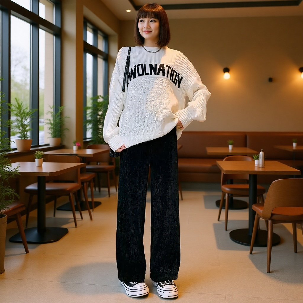 秋冬用裏起毛厚手ストレートパンツ、細見え万能カジュアル