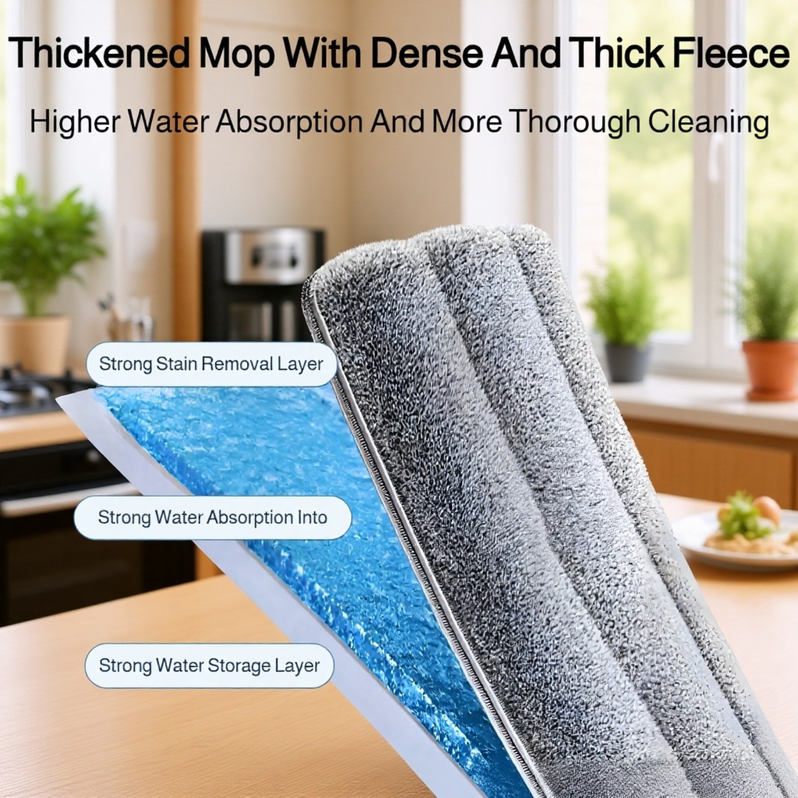 Spray Mop for Home Use - One-Pass Clean, Hands-Free, Lazy Cleaning Tool, Wet & Dry Dual Use