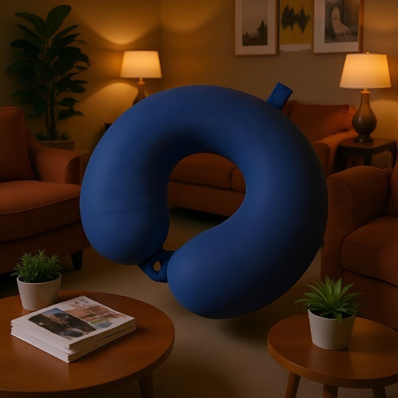 Reise Memory Foam Nackenkissen mit U-Form, abnehmbar und waschbar