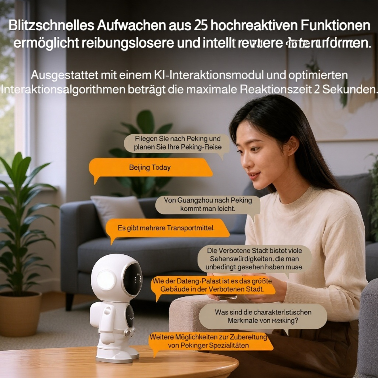 DeepSeek Doubao Smart AI Toy, Dialog-KI-Roboter, Chat-Begleiter, WLAN-Bluetooth-Lautsprecher, Lernma