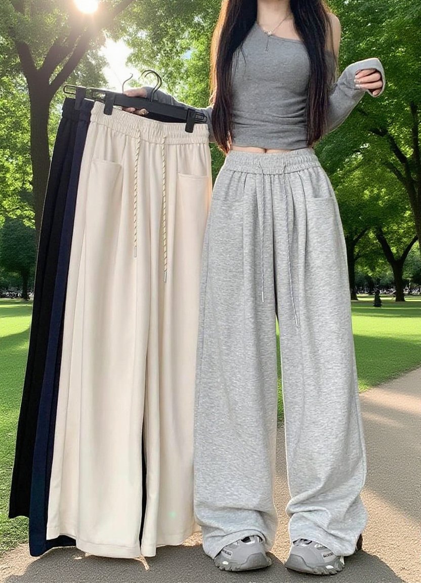 Pohodlné dlouhé kalhoty v ležérním stylu