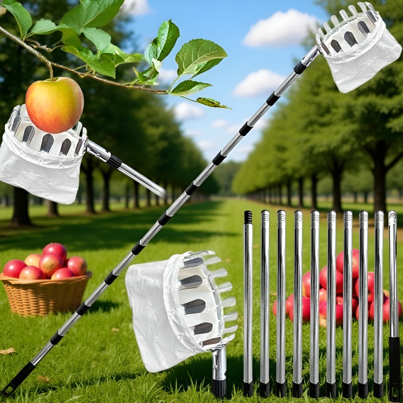 庭の携帯用ステンレス鋼の頭上式のフルーツのピッカー 開閉式フルーツピッカー