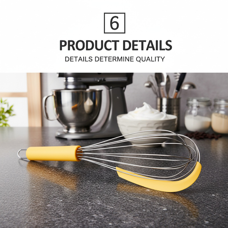 Frothing eggs with silicone kitchen tool