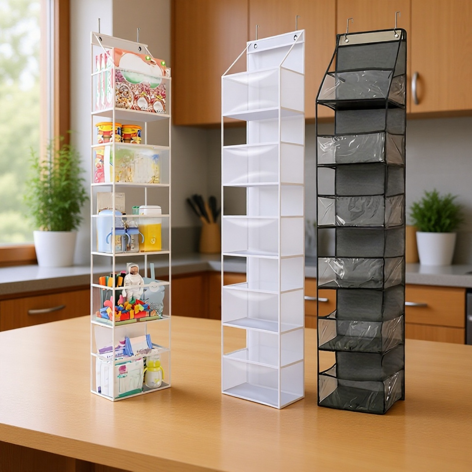 Multifunkční závěsný organizér na oblečení a hračky, nástěnný za dveře