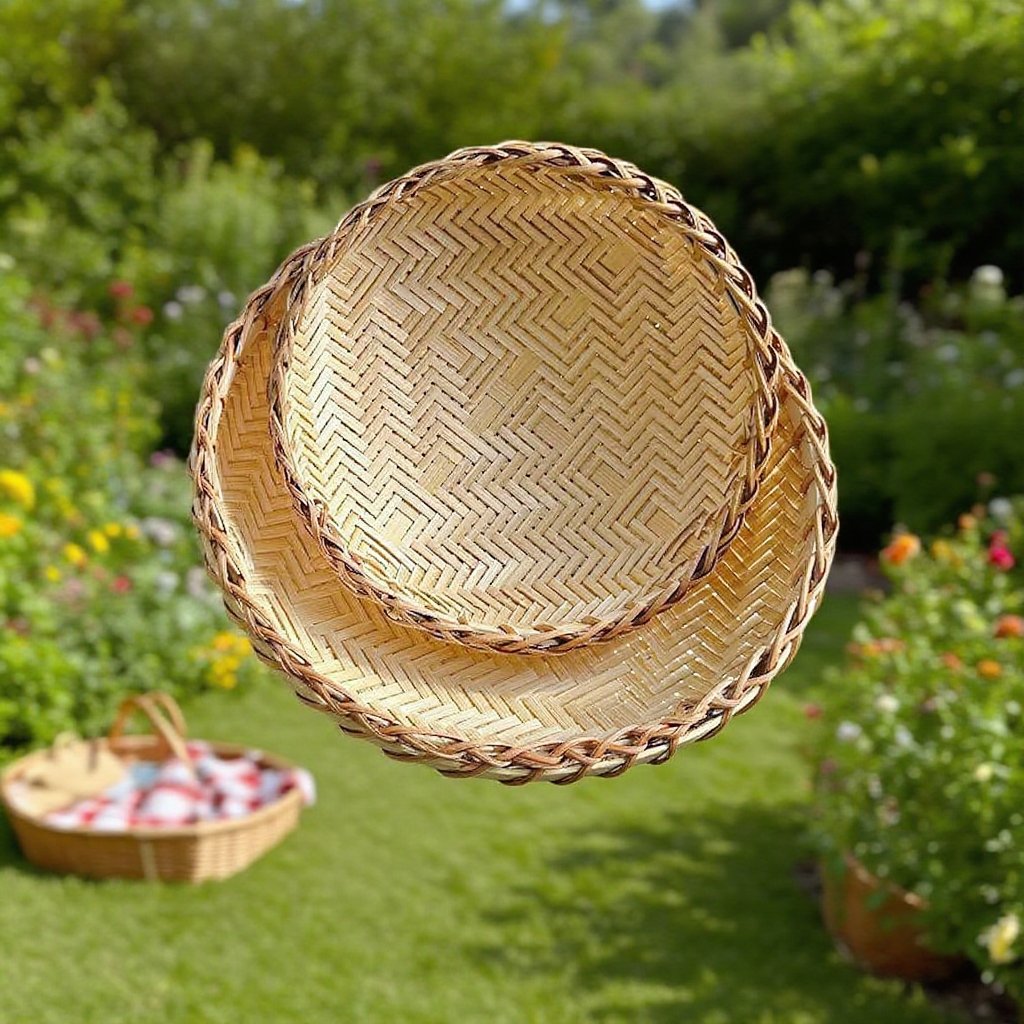 내추럴 소재 대나무 쟁반 주방용