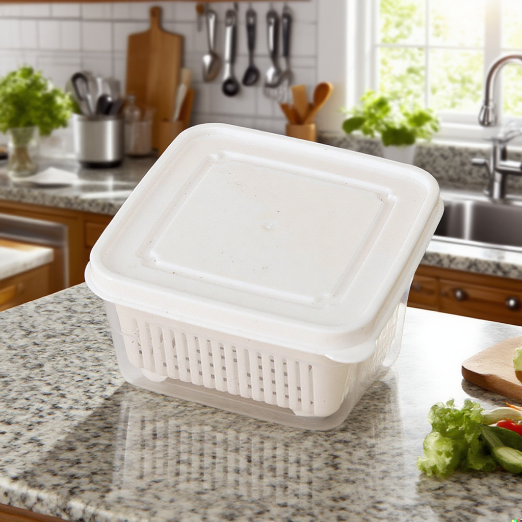 냄새 차단 기능을 강조한 밀폐용기 사진