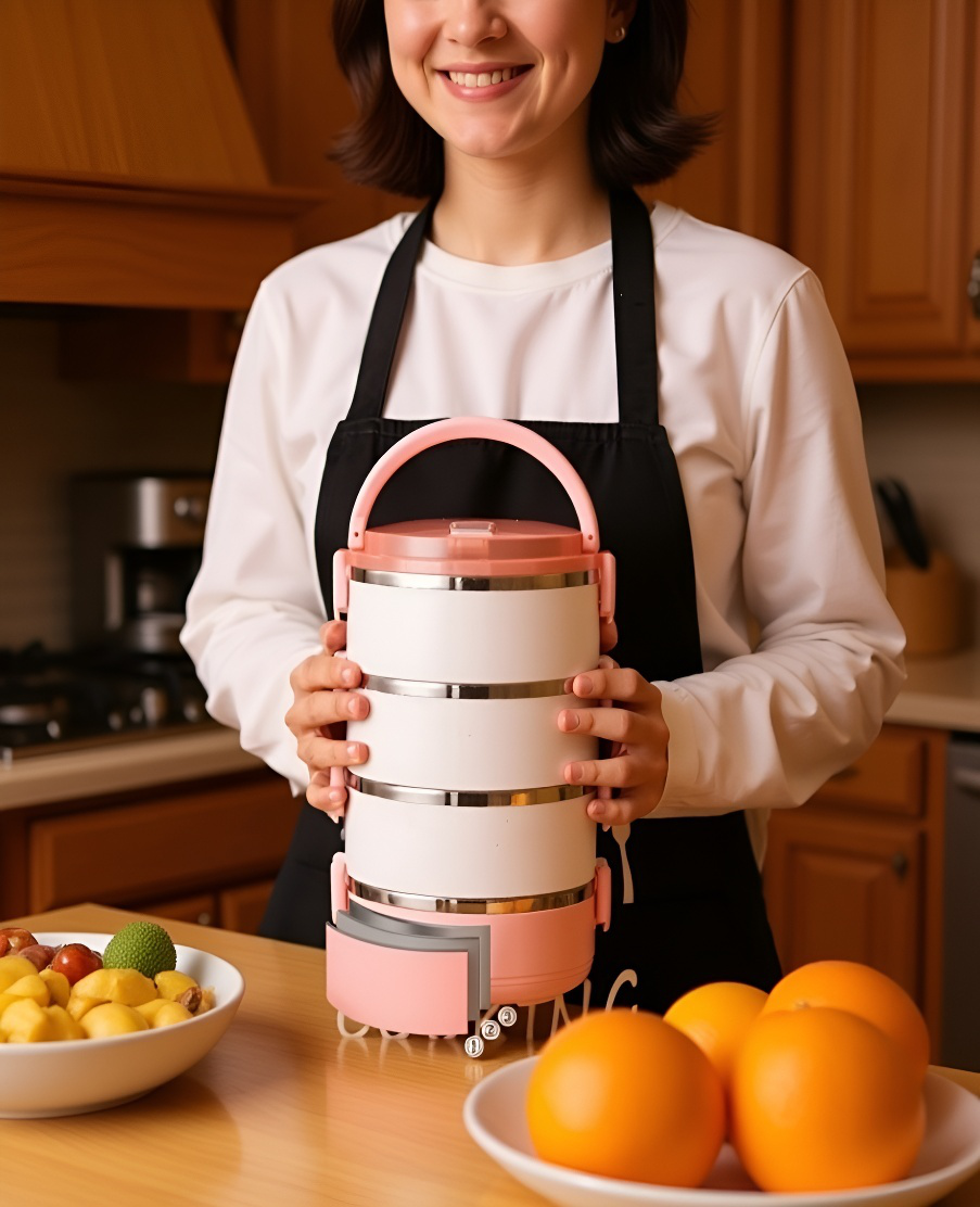 携帯に便利なランチボックスの持ち手デザイン