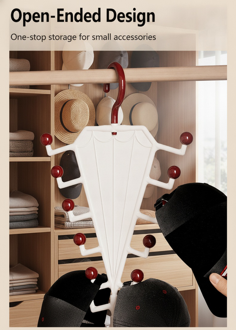 Double-sided hanger with clothes neatly arranged