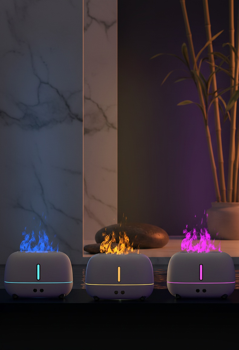 Nuevo humidificador decorativo con efecto de llama