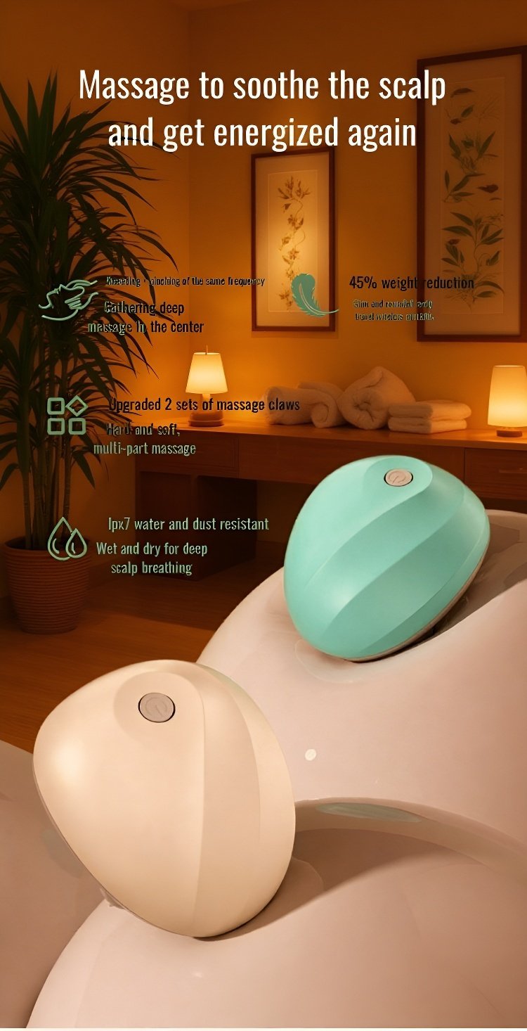 Hand holding Portable Smart Scalp Massager