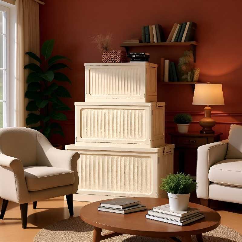 차량용 플라스틱 접이식 수납함 전면 이미지