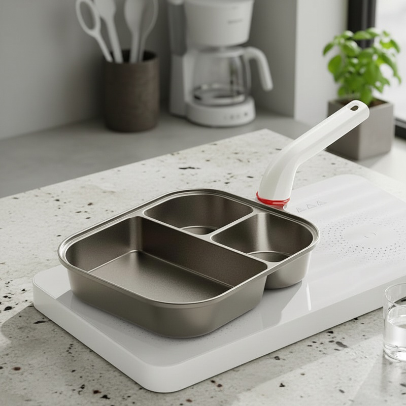 Titanium 3-in-1 Antihaft-Bratpfanne, dick und tief, für Eier und Hamburger