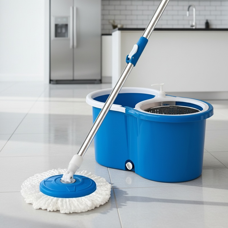 Verstellbarer Mikrofaser Mopp mit praktischem Eimer