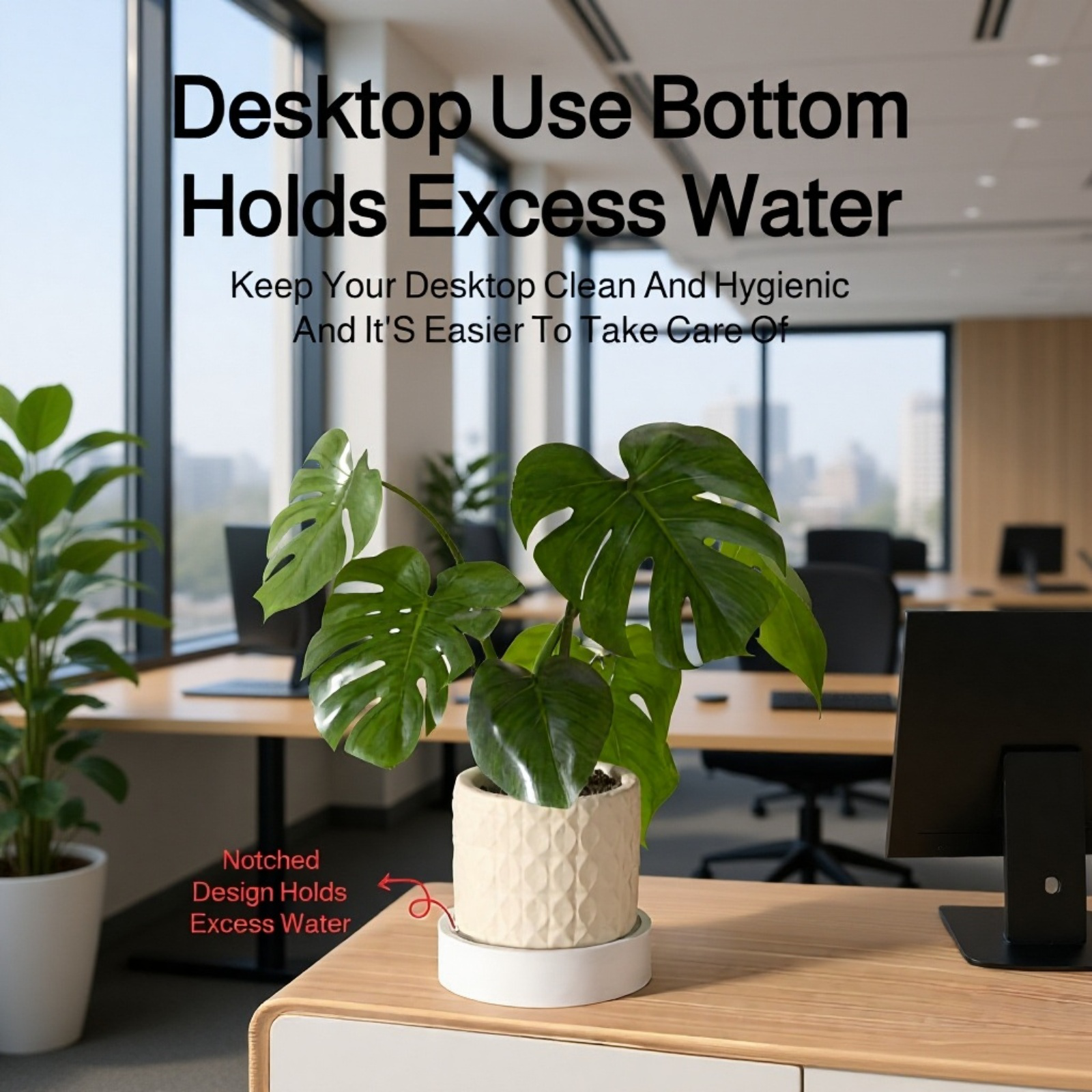 Round Flower Pot Tray with Universal Wheels, Movable and Silent Plant Base