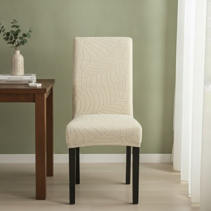 Large leaves Office chair cover Stool Protector Stretch Onepiece Jacquard Waterproof and durable Sof